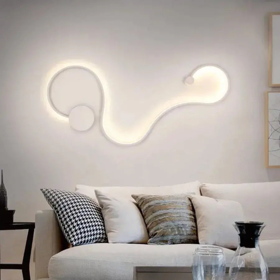 Deborah 38W Decorative LED Wall Lamp Cold/Warm/Neutral Light Metal and White SIlicon 