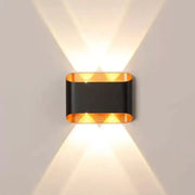 Ellis 4W Outdoor LED Wall Lamp Gold Black