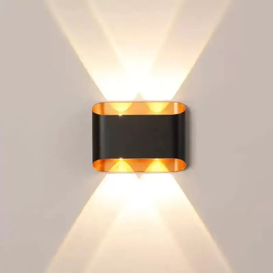 Ellis 4W Outdoor LED Wall Lamp Gold Black