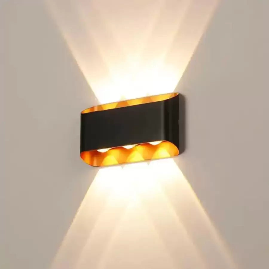 Emmitt 6W Outdoor LED Wall Light Gold Black