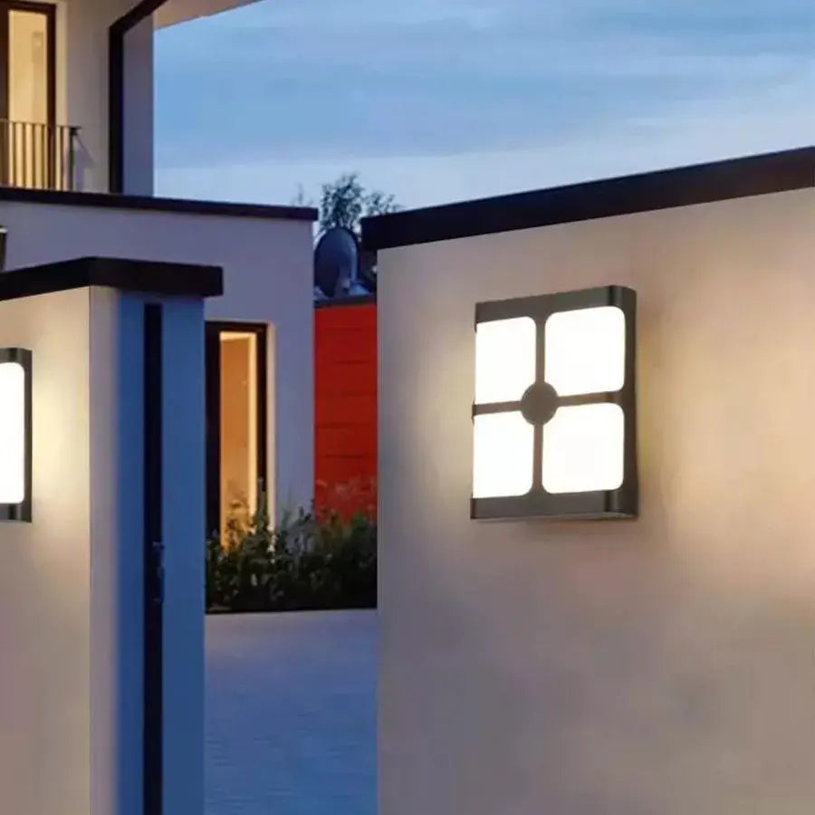 Timeea Outdoor LED Wall Lamp, 20W, Black, 6000K