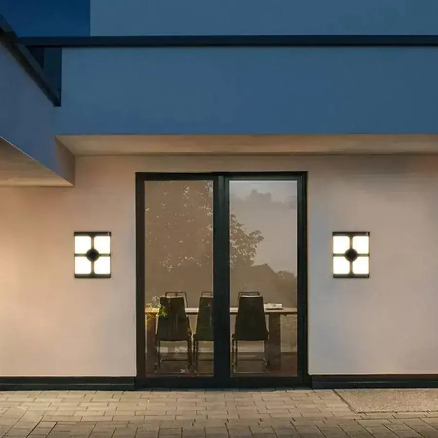 Timeea Outdoor LED Wall Lamp, 20W, Black, 6000K