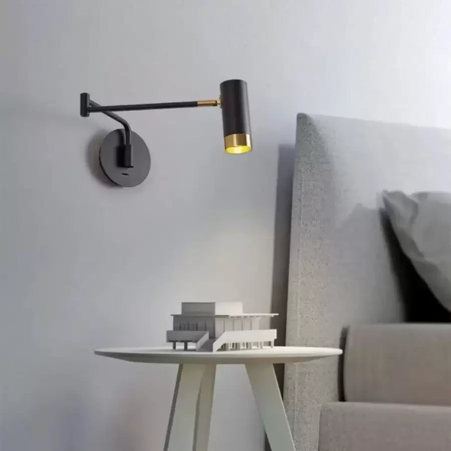 Fernando 5W LED Wall Lamp Black Gold