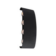 Fantas Outdoor and Indoor LED Wall Lamp, 8 Sources x 1W, IP65, Metallic, Black, 3000K