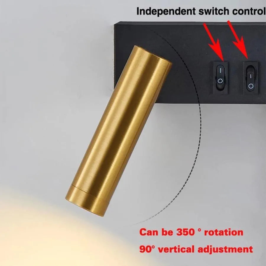 Glory LED Wall Lamp 9W Black Gold