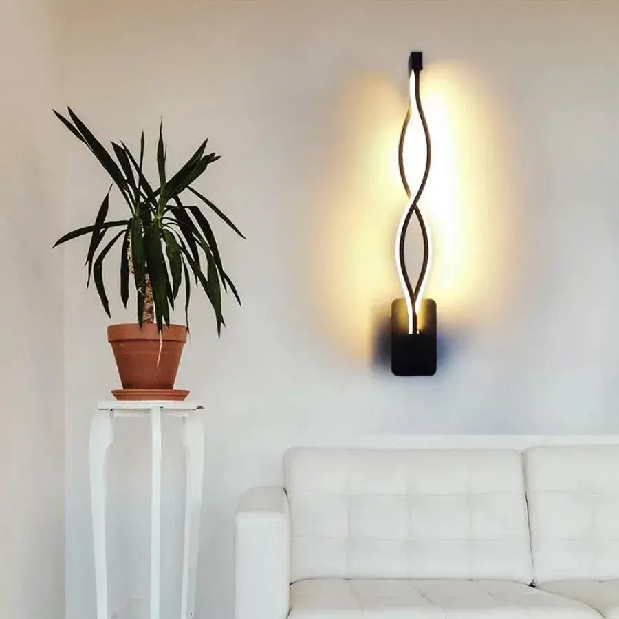 Johari LED Wall Lamp, 34W, Black, Cold/Warm/Neutral Light