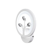 DAISY LED Wall Lamp, 13W, Cold/Warm/Neutral Light, White with Crystal