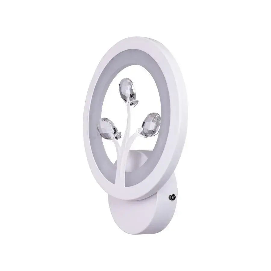 DAISY LED Wall Lamp, 13W, Cold/Warm/Neutral Light, White with Crystal