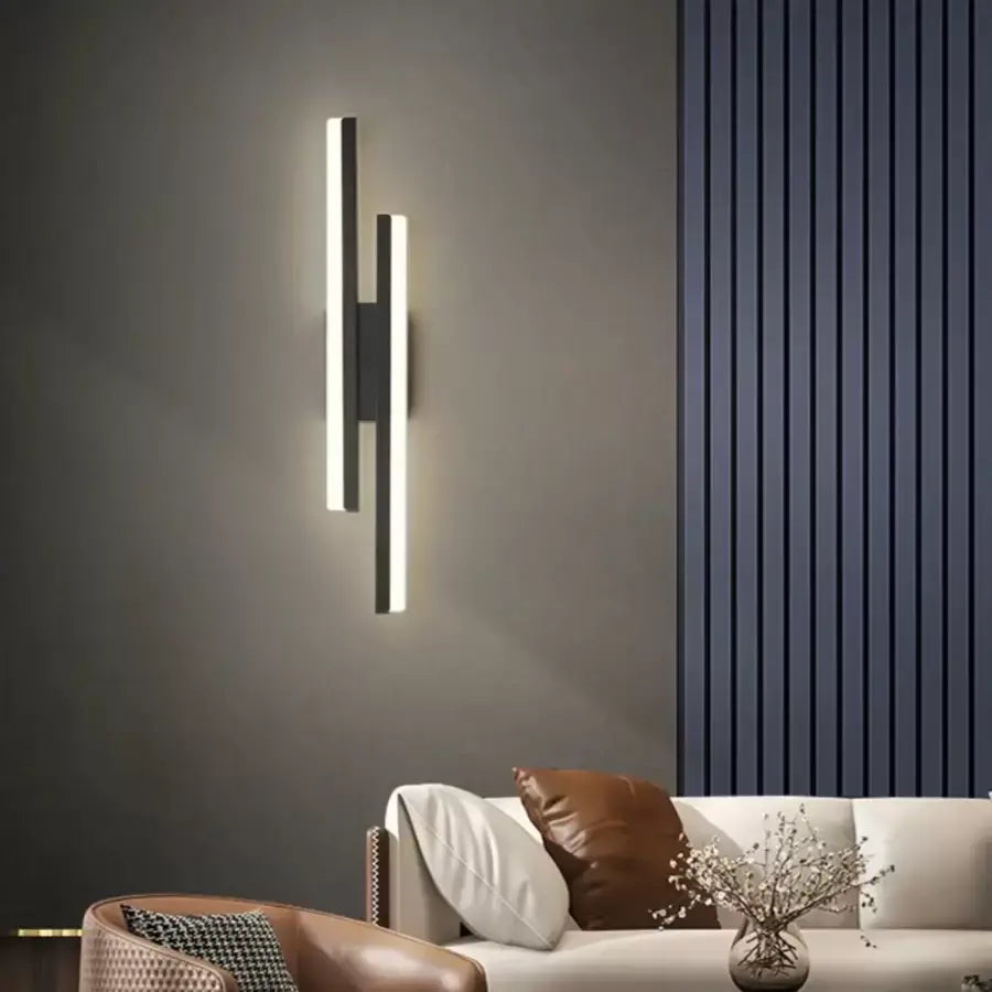 Lyra LED Wall Lamp, 18W, Acrylic, Black and White