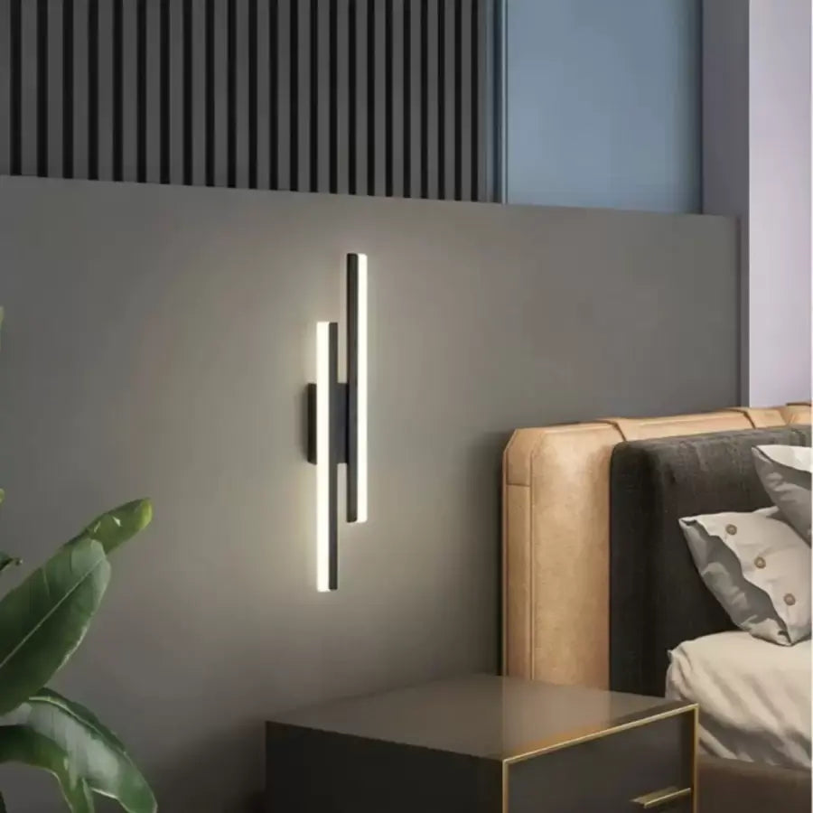 Lyra LED Wall Lamp, 18W, Acrylic, Black and White