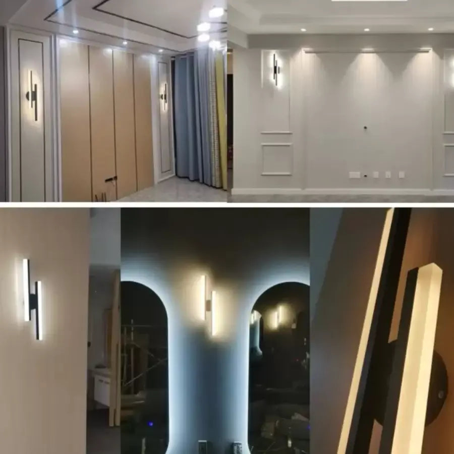 Lyra LED Wall Lamp, 18W, Acrylic, Black and White