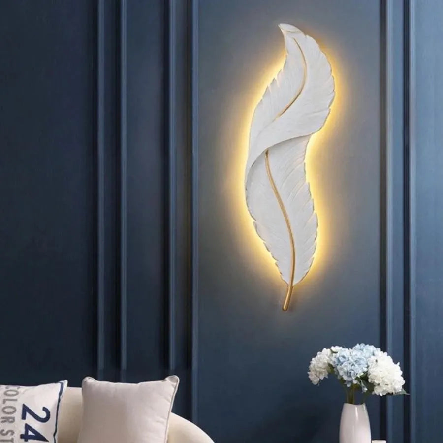 LED Wall Lamp Pena 25W 63cm White Gold