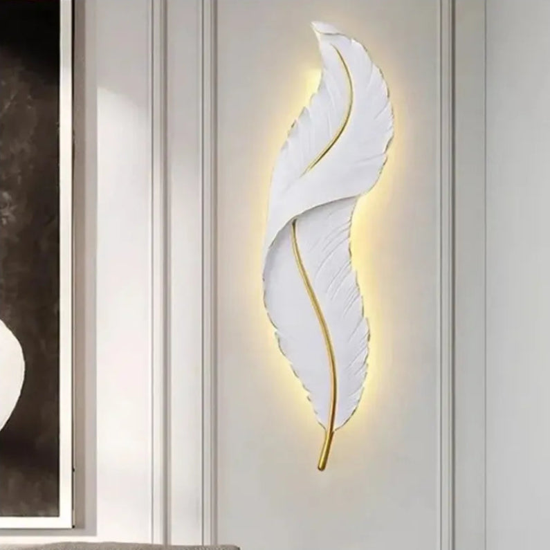 LED Wall Lamp Pena 65cm White Gold
