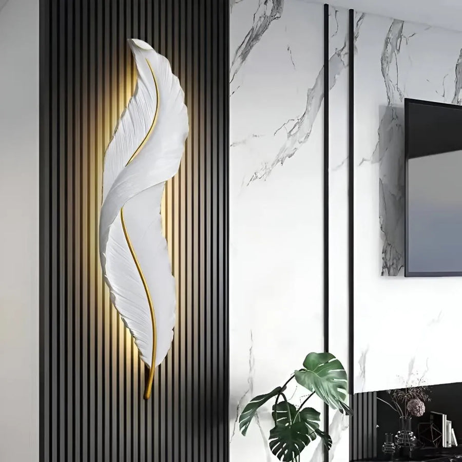 LED Wall Lamp Pena 85CM White Gold