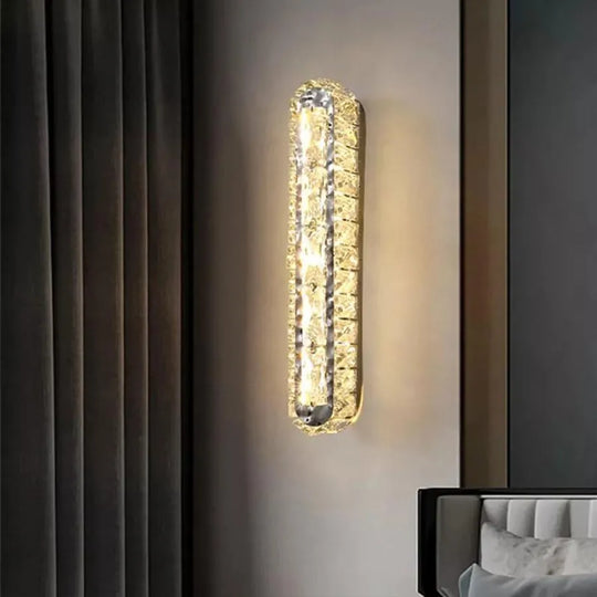 PRISCILA LED wall lamp, 5W, Crystal, Shiny Chrome, Warm/Cold/Neutral Light