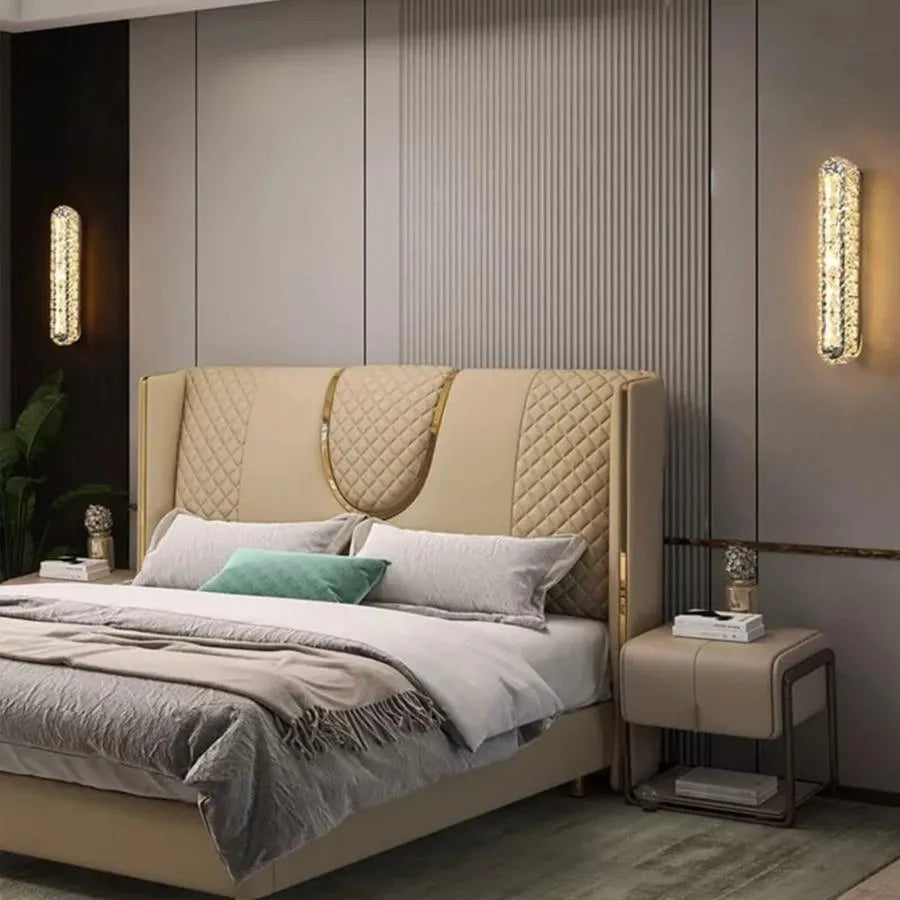 LED Wall Lamp PRISCILA, 5W, Crystal, Glossy Chrome, Warm/Cold/Neutral Light
