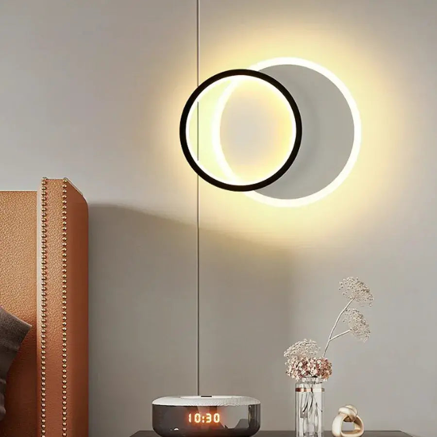 Apply LED Smalon, 27W, 2 circles, cold/hot/neutral light, black and white