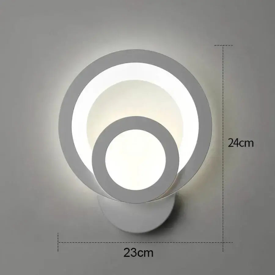 Urbanist LED Wall Lamp 19W Round Cold/Warm/Neutral Light Acrylic and White Metal