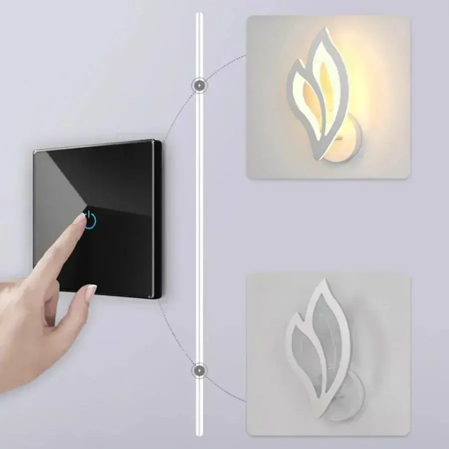 LILY LED Wall Lamp 15W Petal Cold/Warm/Neutral Light Acrylic and White Metal