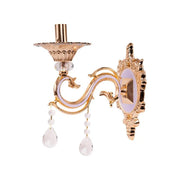 Nicholas Wall Lamp, 1*E14, Lilac with Gold, Metal and Crystal