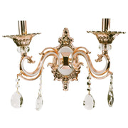 Nicholas Wall Lamp, 2*E14, Lilac with Gold, Metal and Crystal