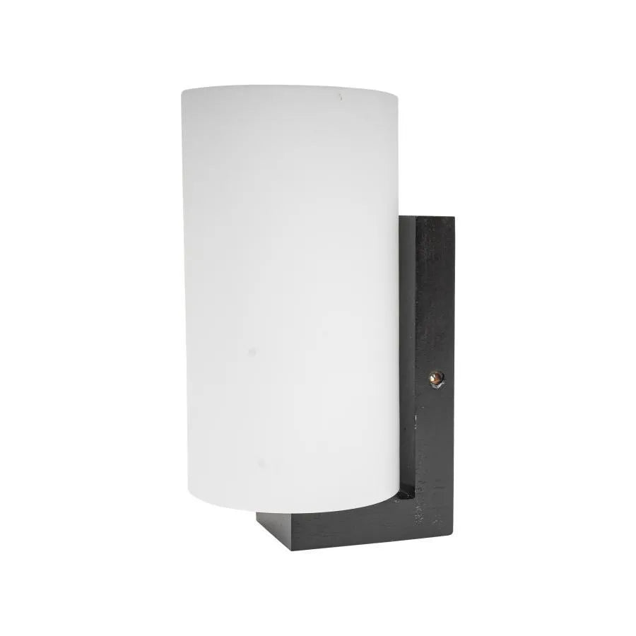 Teluris Wall Lamp, 1*E27, White with Brown, Wood and Glass, IP.20