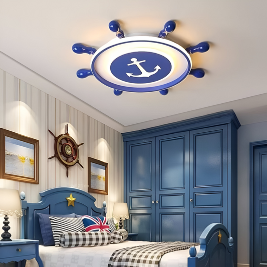LED Chandelier 68W Navy White
