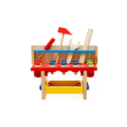 Wooden Toy Tool Bench with Screws Puzzle Tools