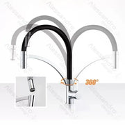 Kitchen Faucet, Sanitary Brass, Black with Chrome, WZX/2019