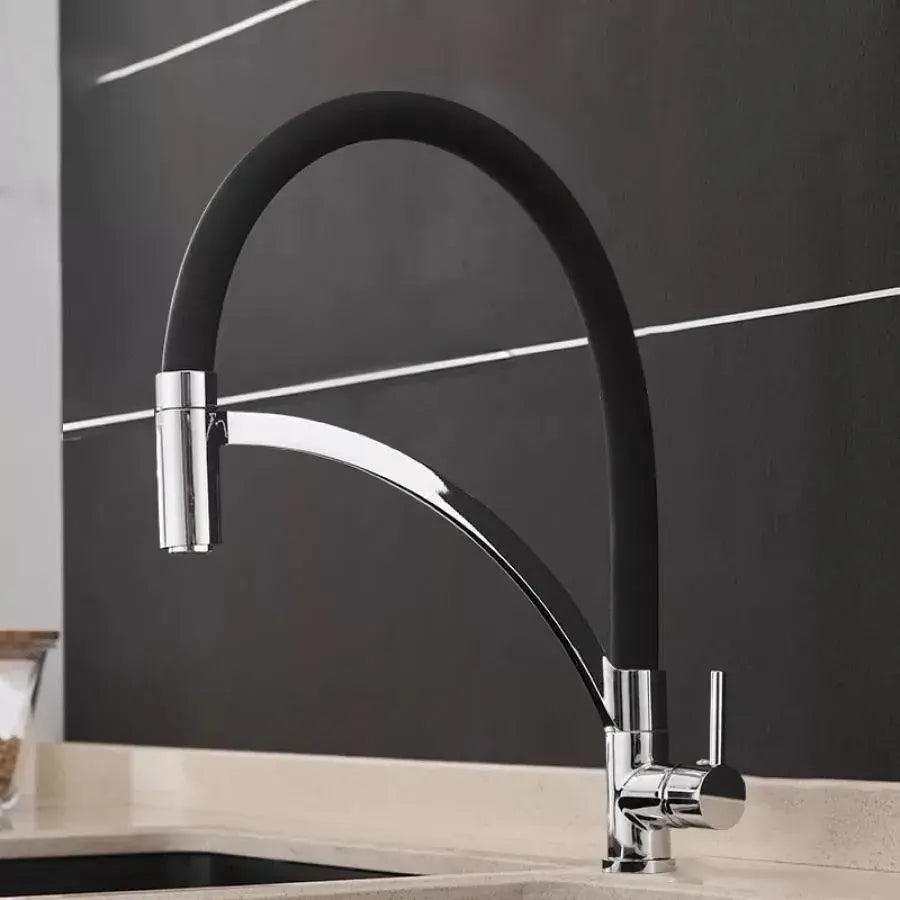 Kitchen Faucet, Sanitary Brass, Black, WZX/2018