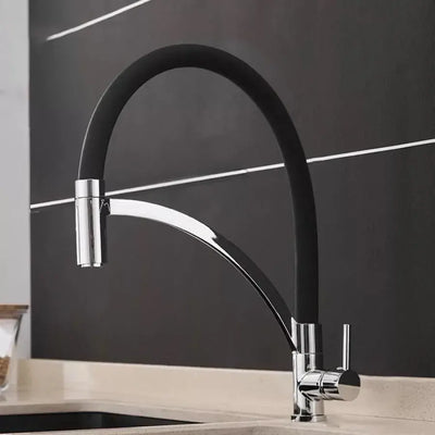 Kitchen Faucet, Sanitary Brass, Black, WZX/2018