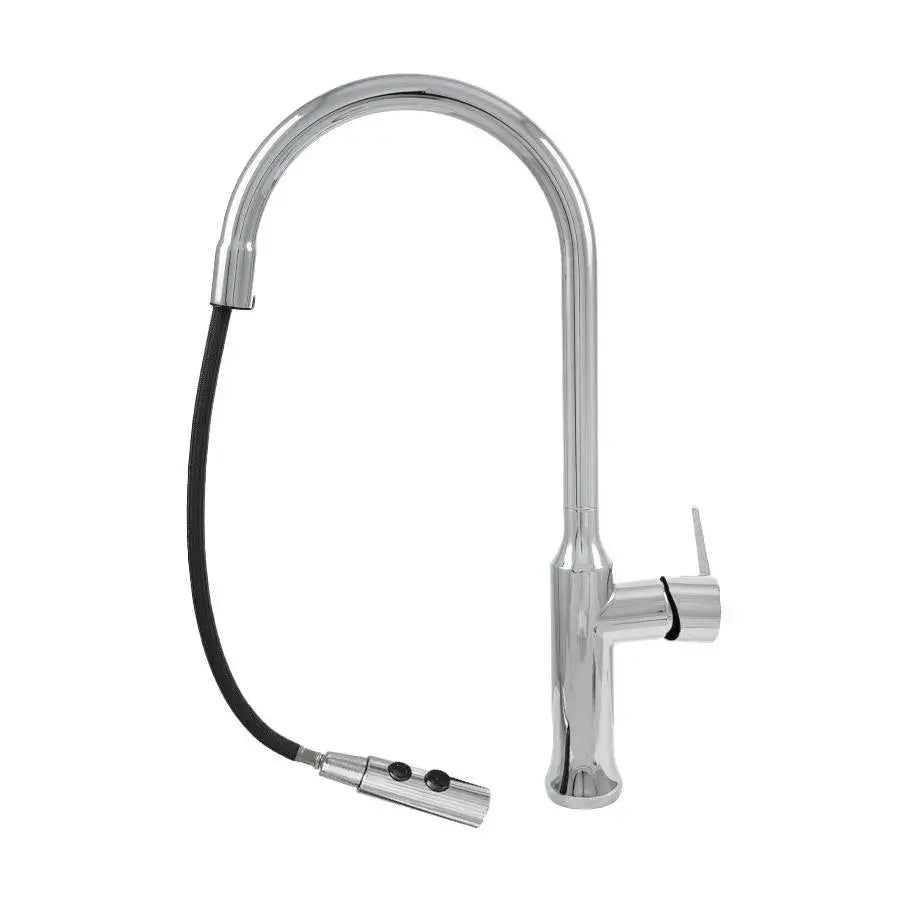 Kitchen Faucet with Pull-out Shower Sanitary Brass Silver CF/1035/C 