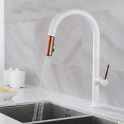 Kitchen Faucet with Pull-out Spray, Sanitary Brass, White, CF/1035/A