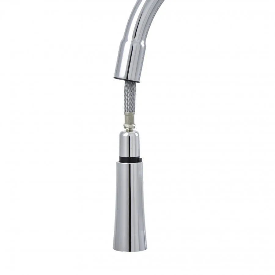 Kitchen Faucet with Pull-out Shower Sanitary Brass Silver CF/1035/C1