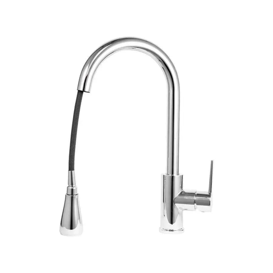 Kitchen Faucet with Pull-out Spray, Sanitary Brass, Chrome, CF022S