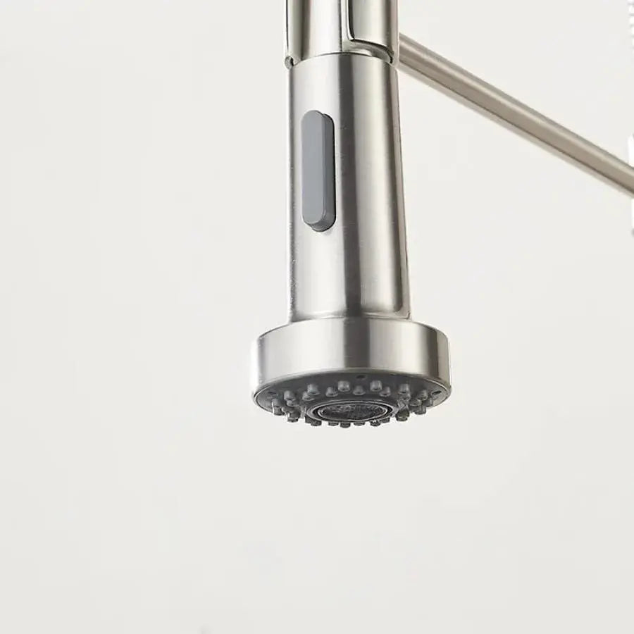 Kitchen Faucet with Pull-out Spray, Stainless Steel and Chrome Brass, YD/101
