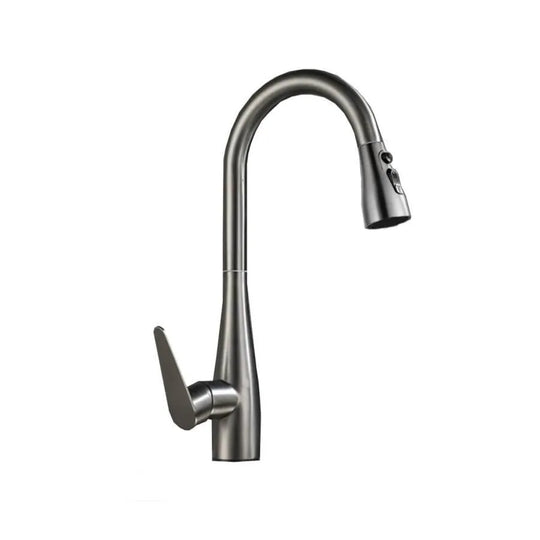 Kitchen Faucet with Extractable Shower Stainless Steel ZY1010 Kitchen Faucets Default Title Alessandro Design