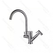 Kitchen Faucet with Pull-out Spray, SUS304 Stainless Steel, Satin Finish, CF034