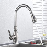 Kitchen Faucet with Pull-out Spray, SUS304 Stainless Steel, Satin Finish, YSQ/105