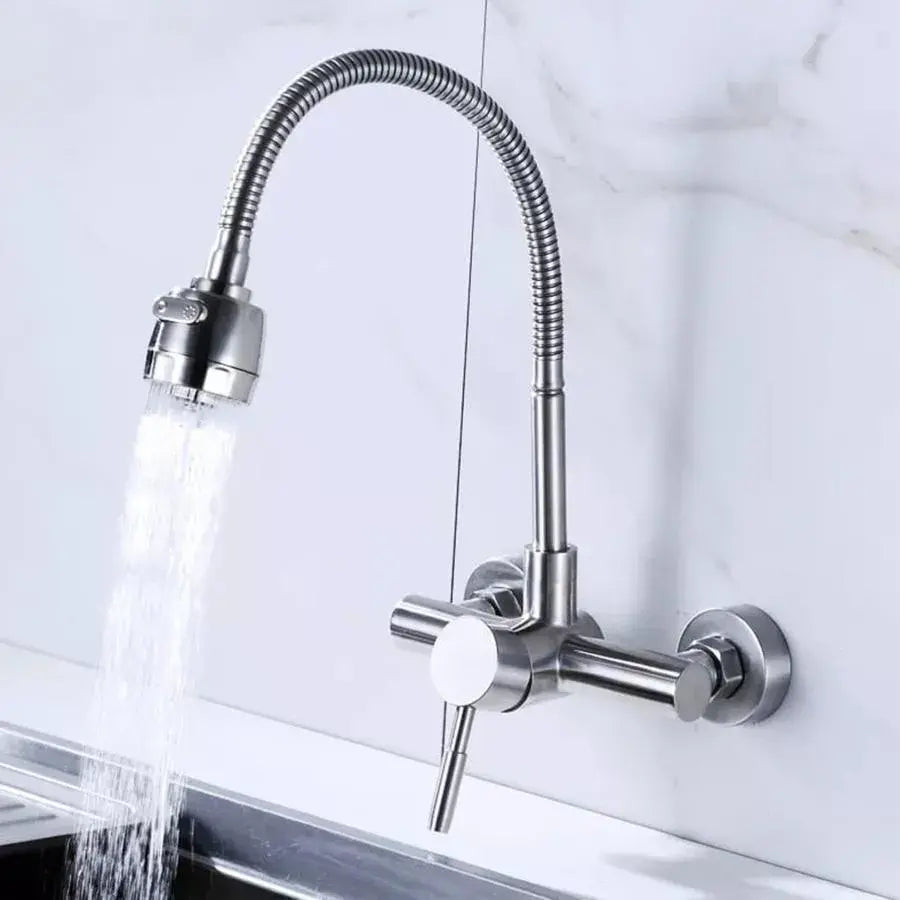 Kitchen Faucet, SUS304 Stainless Steel, Satin Finish, CF014