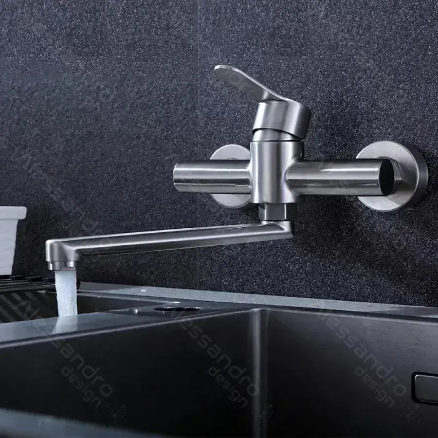 Kitchen Faucet, SUS304 Stainless Steel, Satin Finish, CF037