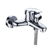 Bathtub Faucet, Shower Head and Hose Included, Alloy, Ceramic Cartridge, Chrome, CD001