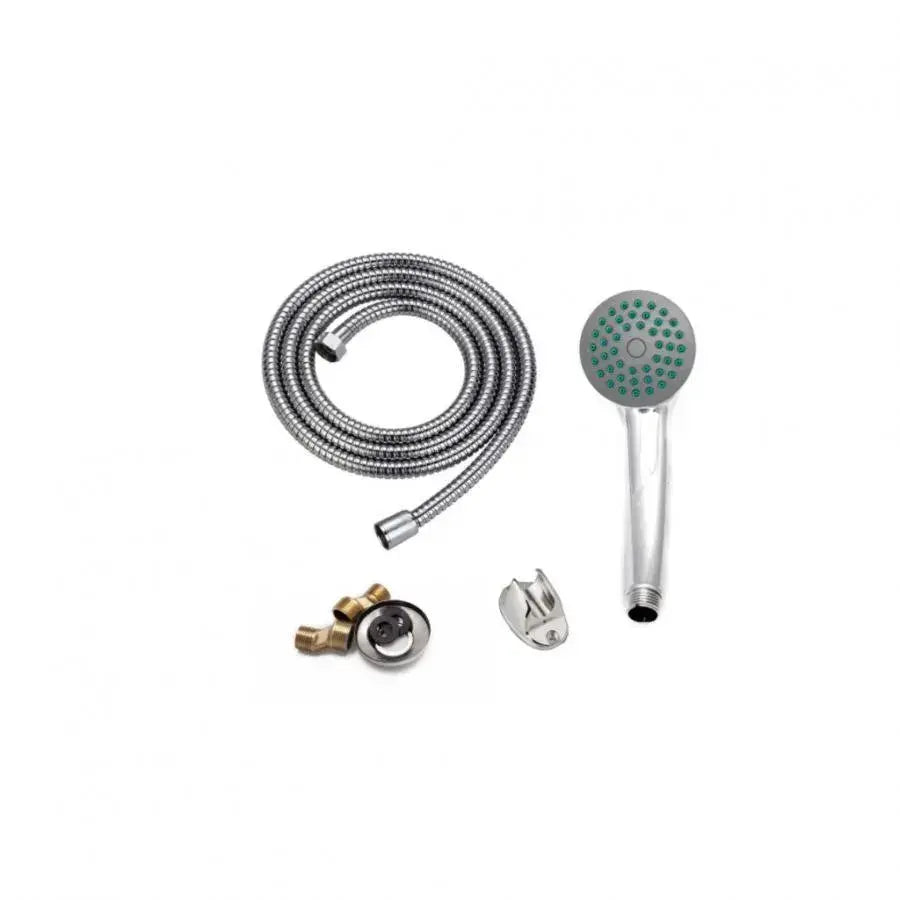 Glossy Chrome Bathtub Faucet - Complete Set with 18cm Swivel Spout, Faucet, Hose and Eccentrics Included