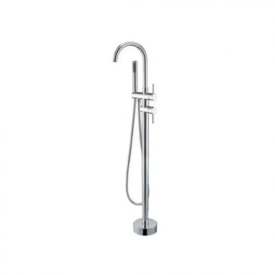Floor Mounted Faucet with Round Frame, Sanitary Brass, Chrome, CF2032