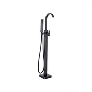 Square Frame Floor Mounted Faucet, Sanitary Brass, Black, CF2036
