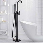Square Frame Floor Mounted Faucet, Sanitary Brass, Black, CF2036