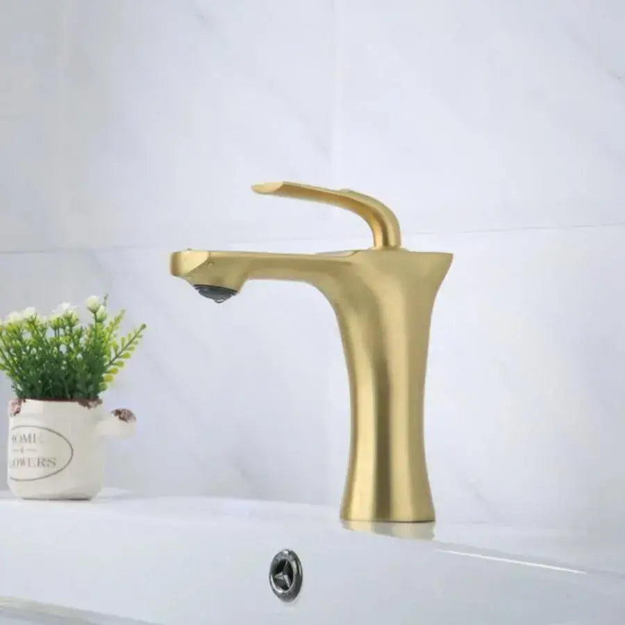Basin Faucet, Sanitary Brass, Gold, OD/2066