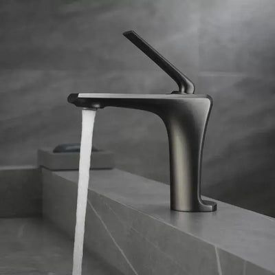 Basin Faucet, Sanitary Brass, Satin Grey, 10007N