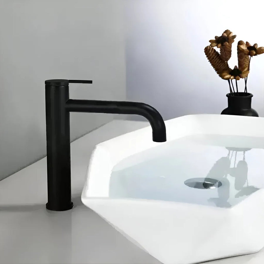 Basin Faucet, Sanitary Brass, Black, 7237H