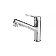 Basin Mixer with Pull-out Shower, Sanitary Brass, Chrome, 9337